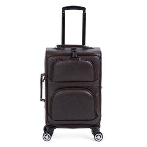 AMERILEATHER Chestnut Leather 20in Pullman Carry-on Spinner